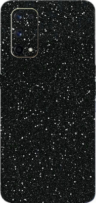 TJ CREATION Realme X7 Pro 5G Mobile Skin(Ultra Super Black Glitter With High Matte Finish.)