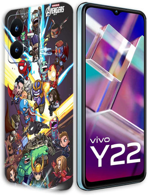 TJ CREATION Vivo Y22 Mobile Skin(Ultra Super Avengers Team Skin With High Matte Finish.)
