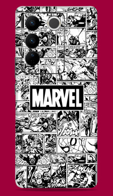 SkinoMania Vivo V27 Pro 5G Mobile Skin(B&W Marvel-Comic)