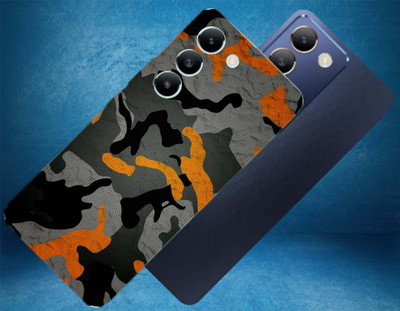 AsSkin Vivo T3 5G Mobile Skin(Orange Camo Skin With Glossy Matte Finish.)