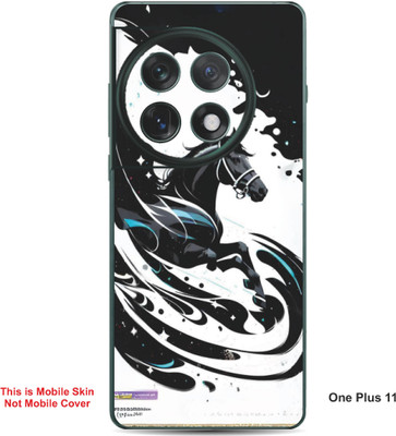VYBE The Smart Choice One Plus 11 Horse Embossed Mobile Skin(Milk White 32)