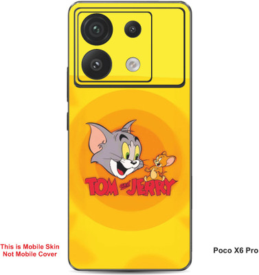 VYBE The Smart Choice Poco X6 Pro Tom & Jerry Embossed Mobile Skin(Carrot Orange A4)