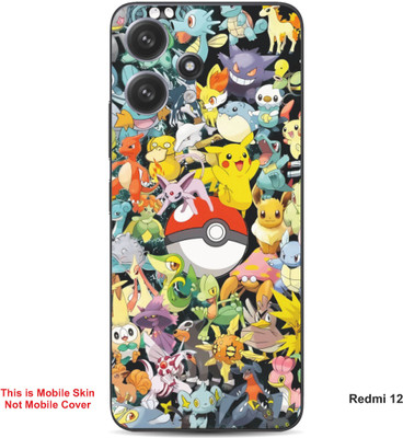 VYBE The Smart Choice Redmi 12 Pokemon Embossed Mobile Skin(Sun Yellow Multi A1)