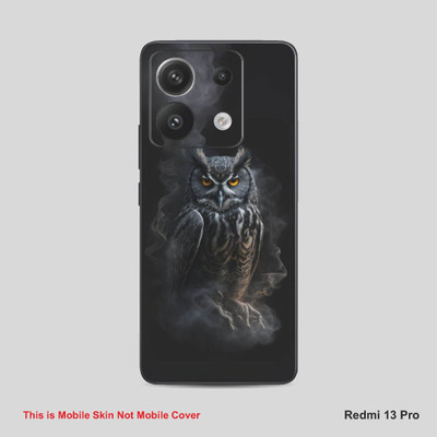 VYBE The Smart Choice Redmi 13 Owl Mobile Skin Mobile Skin(Charcoal Grey A18)