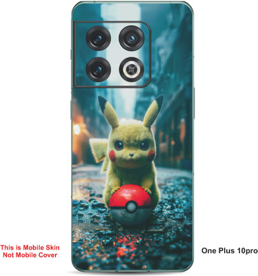 VYBE The Smart Choice One Plus 10 Pro Pikachu Embossed Mobile Skin(Dark Beige 23)