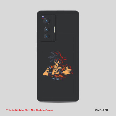 VYBE The Smart Choice Vivo X70 Goku Mobile Skin Mobile Skin(Tealish Black A7)