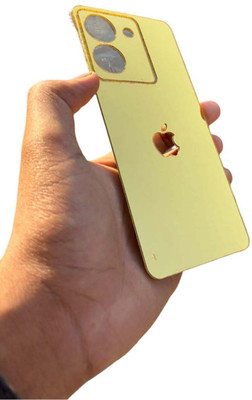 TWUAOP VIVO Y36 5G MOBILE SKIN ACRYLIC SHEET MIRROR BACK PANNEL APPLE Mobile Skin(Gold)