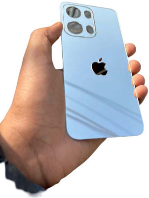 TWUAOP OPPO RENO 13 PRO 5G MOBILE SKIN ACRYLIC SHEET MIRROR BACK PANNEL APPLE LOGO Mobile Skin(Silver)