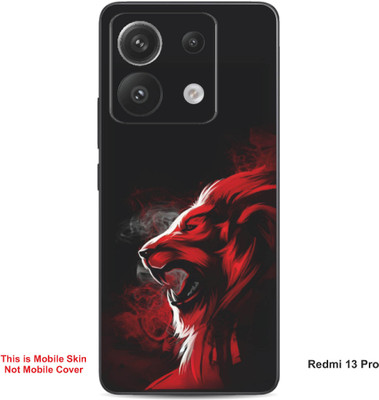 VYBE The Smart Choice Redmi 13 Pro Wolf Embossed Mobile Skin(Red & Black 8)
