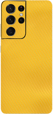 AsSkin Samsung S21 Ultra, samsung s21 ultra Mobile Skin(Ultra Yellow cf High Gloss Finish).)