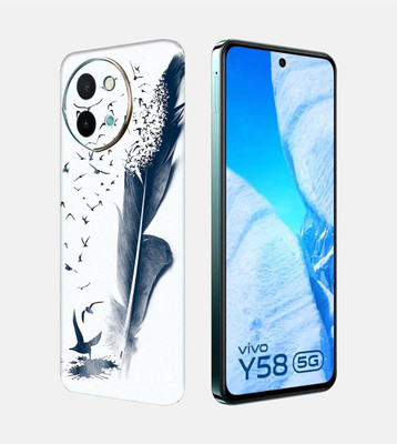 OggyBaba Vivo Y58 5g Mobile Skin(Feather Art)