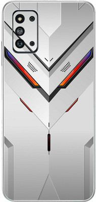 FCS Samsung Galaxy F52 5G Printed Back skin Mobile Skin(Rog White Texture Skin)