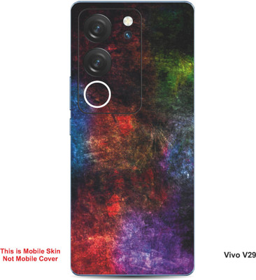 VYBE The Smart Choice Vivo V29 Abstract Embossed Mobile Skin(Plum Purple 7)
