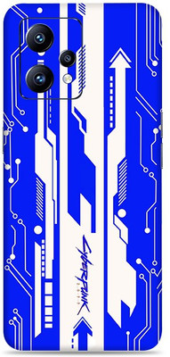 WeCre8 Skin's Realme Narzo 50 Pro 5G Mobile Skin(Blue Cyberpunk Multicolor Mobile Skin With Cleaning Wipe)