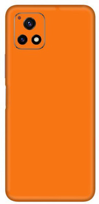 Vcare GadGets Orange Glossy vivo Y72 5G Mobile Skin(Orange Glossy)