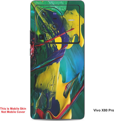 VYBE The Smart Choice Vivo X80 Pro Art Embossed Mobile Skin(Blue lvy 15)