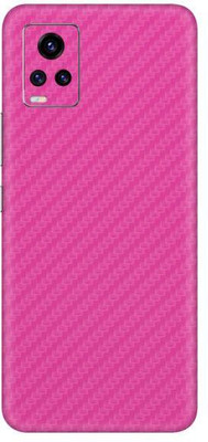 Vcare GadGets Vivo V20 Pro Mobile Skin(Fiber Carbon Pink)