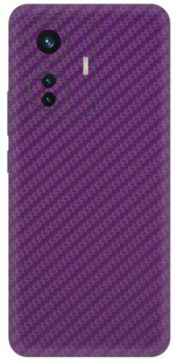 Vcare GadGets iQOO Z6 Pro 5G Fiber Carbon Purple Back Side Premium Mobile Skin(Fiber Carbon Purple)