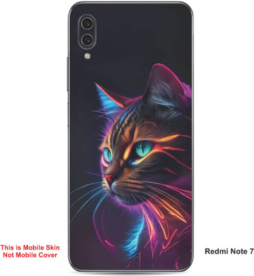 VYBE The Smart Choice Redmi Note 7 Cat Embossed Mobile Skin(Glacial Blue Ice 13)