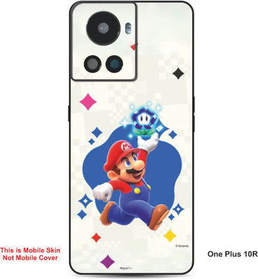 VYBE The Smart Choice One Plus 10R Super Mario Embossed Mobile Skin(Mid Blue 24)