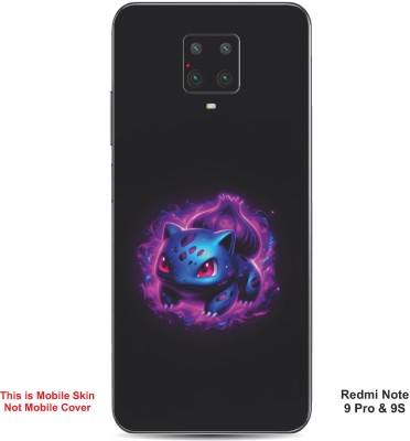 VYBE The Smart Choice Redmi Note 9S Bulbasaur Pokemon Embossed Mobile Skin(Warm Purple A1)