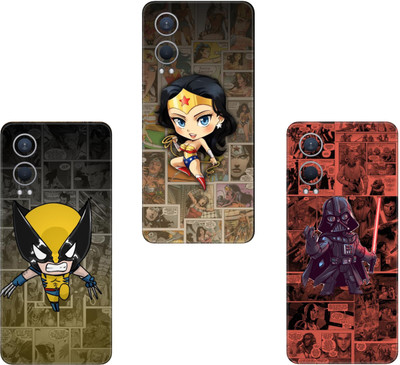 wrap craft REALME C55 COMBO(PACK OF 3)Camera&Back Protector Premium Vinyl Mobile Skin(Multicolor)