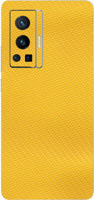 TJ CREATION Vivo X70 Pro, vivo x70 pro Mobile Skin(Ultra Super Yellow Carbon Fiber Skin With High Matte Finish., Mobile Skin (Back+Side+Camera))