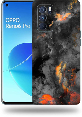Mclaxa Oppo Reno 6 Pro Mobile Skin(Black Clouds)
