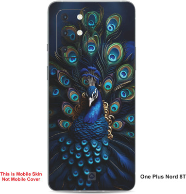 VYBE The Smart Choice One Plus Nord 8T Peacock Embossed Mobile Skin(Chathams Blue 37)