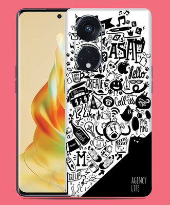 SkinoMania Oppo Reno 8T 5G Mobile Skin(Multicolor Agency life)