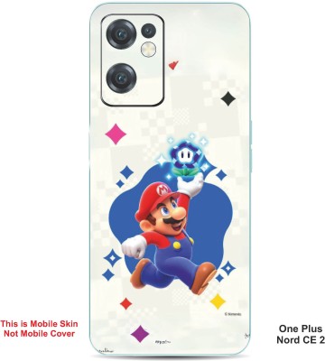 VYBE The Smart Choice One Plus Nord CE 2 Super Mario Embossed Mobile Skin(Mid Blue 33)