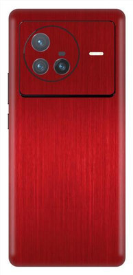 Vcare GadGets X80 5G Dark Red Brushed Back Side Premium Mobile Skin(Dark Red Brushed)