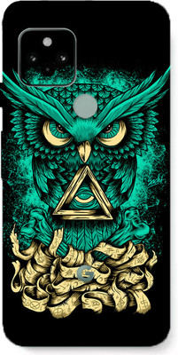 BUGGU Google Pixel 5 Mobile Skin(Ultra Super Angry Owl Skin With High Matte Finish.)