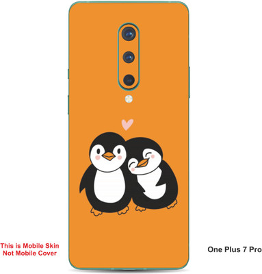 VYBE The Smart Choice One Plus 7 Pro Penguin Embossed Mobile Skin(Fire Orange 16)