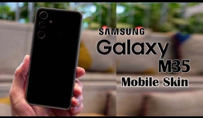 BugguSkin SAMSUNG Galaxy M35 5G Mobile Skin(Ulltra Super Black Matte Skin With High Matte Finish., Mobile Skin (Back+Side+Camera))