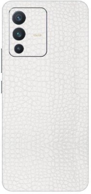 Vcare GadGets White Textured Leather vivo V23 5G Mobile Skin(White Textured Leather)