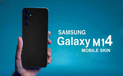 TJ CREATION SAMSUNG Galaxy M14 5G Mobile Skin(Ulltra Super Sparkling Black Glitter Skin With High Matte Finish., Mobile Skin (Back+Side+Camera))
