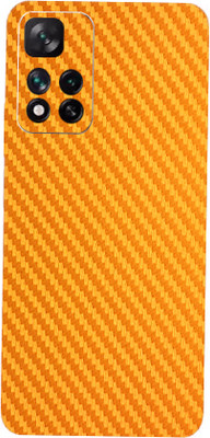 TJ CREATION Xiaomi 11i Hypercharge 5G Mobile Skin(Ultra Super Golden Carbon Fiber Skin With High Matte Finish.)