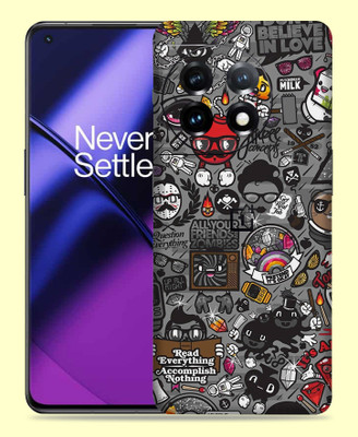 WeCre8 Skin's Oneplus 11 5G Mobile Skin(Zombie Graffiti Multicolor Black Mobile Skin)