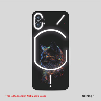 VYBE The Smart Choice Nothing 1 Cat Mobile Skin Mobile Skin(Black Cyan 6)