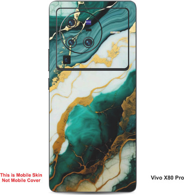 VYBE The Smart Choice Vivo X80 Pro Abstract Embossed Mobile Skin(Sea Turtle Green 15)