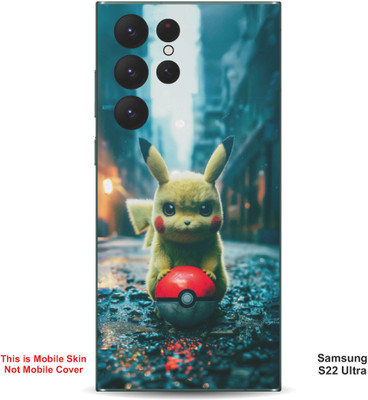 VYBE The Smart Choice Samsung S22 Ultra Pikachu Embossed Mobile Skin(Dark Beige 9)