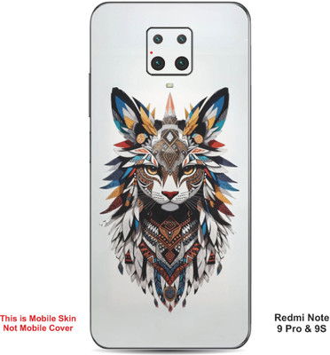 VYBE The Smart Choice Redmi Note 9S Cat Embossed Mobile Skin(Multi Colour 17)