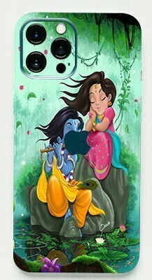 BUGGU APPLE iPhone 13 Pro Max Mobile Skin(Ultra Super Radha Sang Kanha Skin With High Matte Finish.)