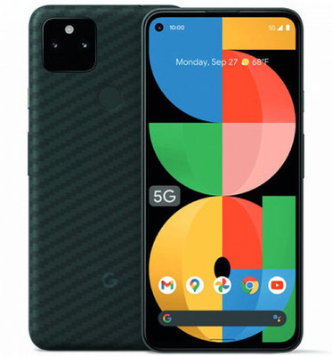 candeal mart Google Pixel 5a 5G carbon fiber 3D back skin / sticker wrap / Protective film Mobile Skin(Transparent)