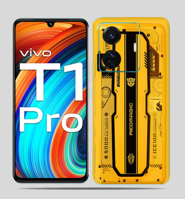 SkinoMania Vivo T1 Pro (5g) Mobile Skin(yellow-red-magic Multicolor Mobile skin)