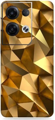 SkinoMania Oppo Reno 8 Pro 5G Mobile Skin(Golden Polygon)