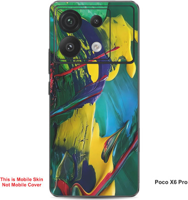 VYBE The Smart Choice Poco X6 Pro Art Embossed Mobile Skin(Lightning Yellow 1)