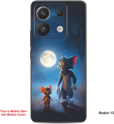 VYBE The Smart Choice Redmi 13 Tom & Jerry Embossed Mobile Skin(Dark Slate Grey A1)