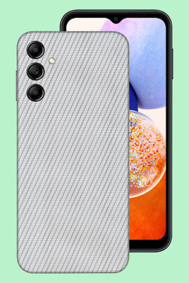 WeCre8 Skin's Samsung Galaxy A14 5G Mobile Skin(Silver Carbon Fiber Mobile Skin)